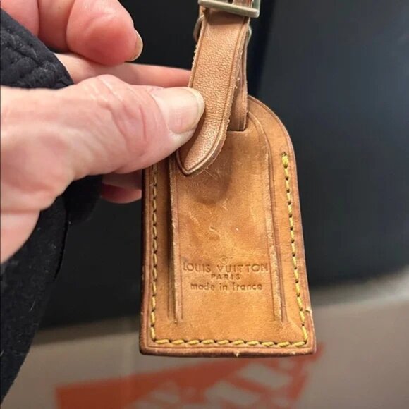 Louis Vuitton Brown Leather Luggage Tag ID Holder - Picture 2 of 3